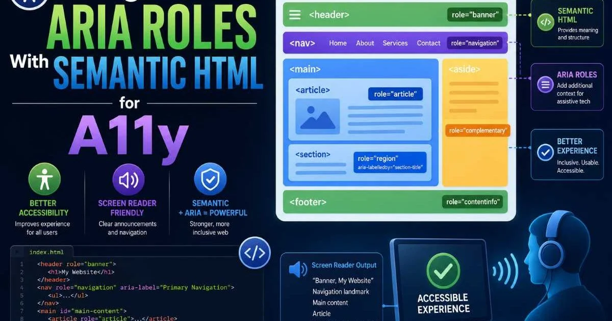 Using ARIA Roles With Semantic HTML for A11y