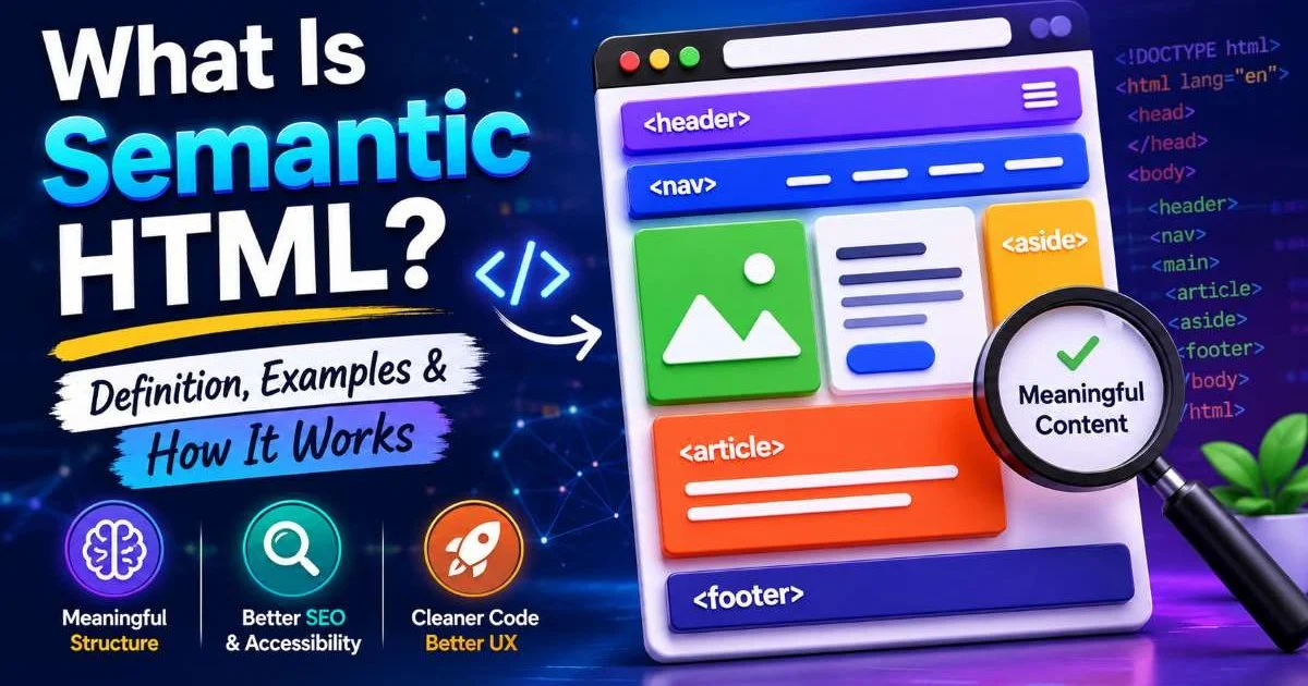 What Is Semantic HTML? Definition, Examples & How It Works