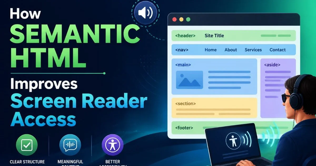 How Semantic HTML Improves Screen Reader Access
